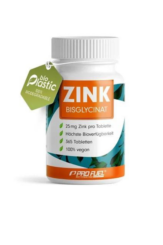 ProFuel Zink Bisclycinat hochdosiert 365 Tabeltten.